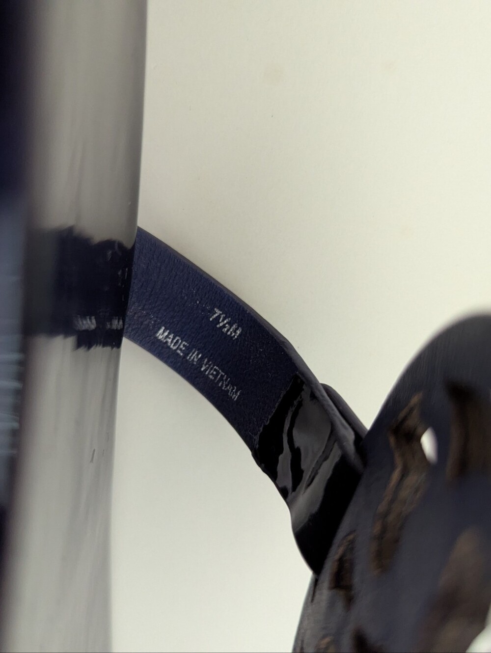 NWOT! Tory Burch Miller Sandal In Dark Blue Patent Leather Size 7.5 - Picture 8 of 15